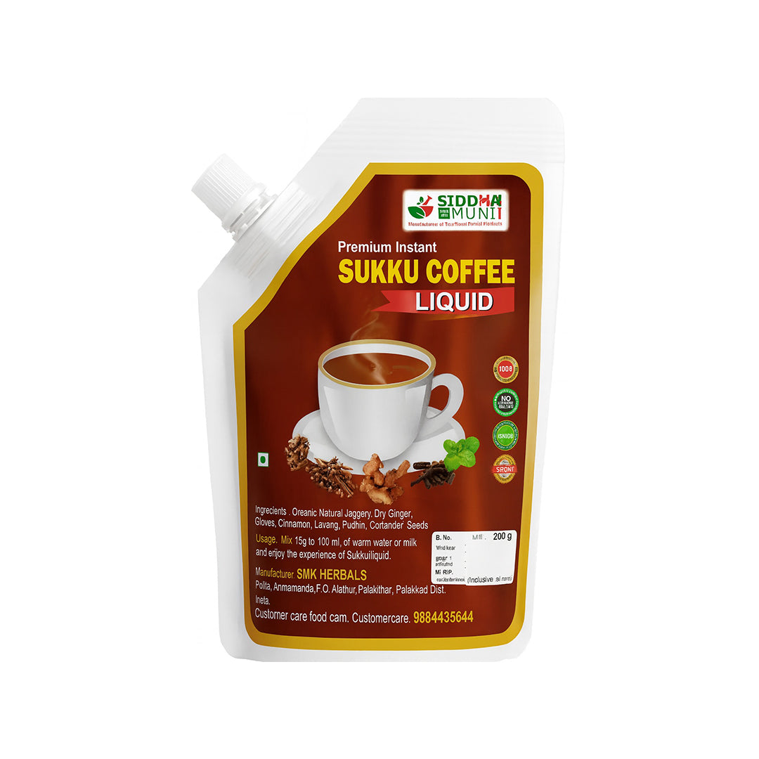 Premium Instant Sukku Coffee Liquid | Traditional Herbal Drink with Dry Ginger | 200g