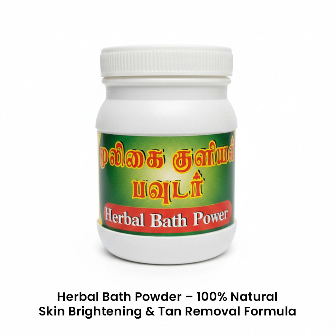 🌿 Herbal Bath Powder – 100% Natural Skin Brightening & Tan Removal Formula