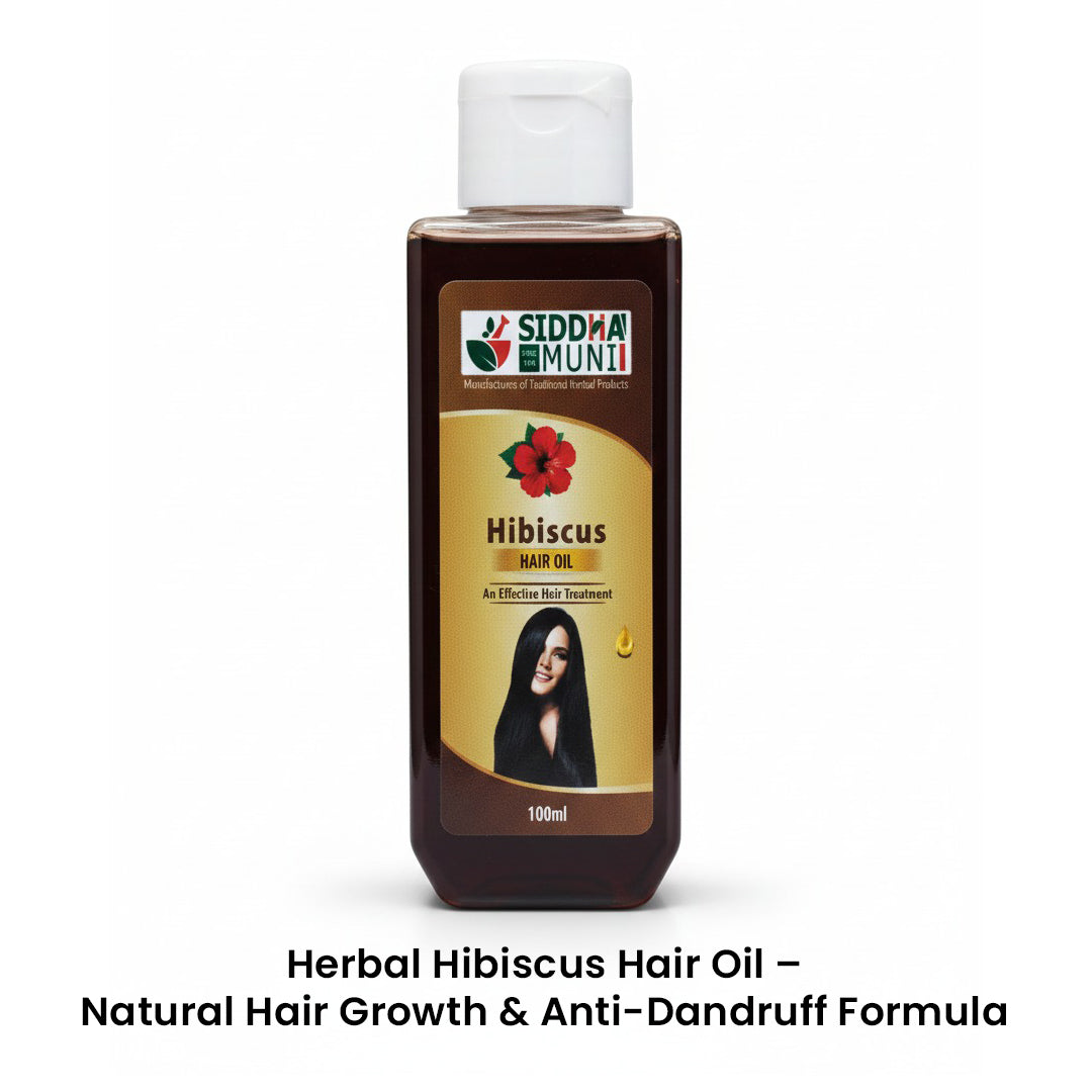 Herbal Hibiscus Hair Oil – Natural Hair Growth & Anti-Dandruff Formula